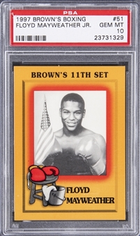 1997 Browns Boxing #51 Floyd Mayweather Jr. Rookie Card – PSA GEM MT 10